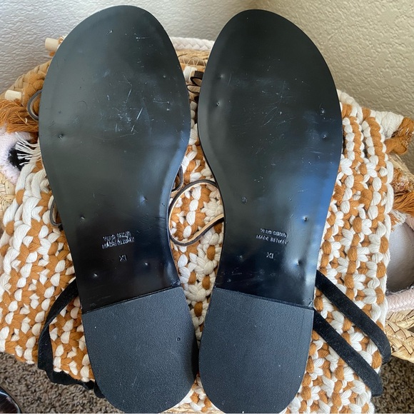 Amanu Handmade Leather Sandals Animal Print Strappy - Picture 3 of 4